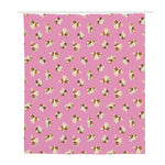 Cute Shih Tzu Pattern Print Polyester Shower Curtain