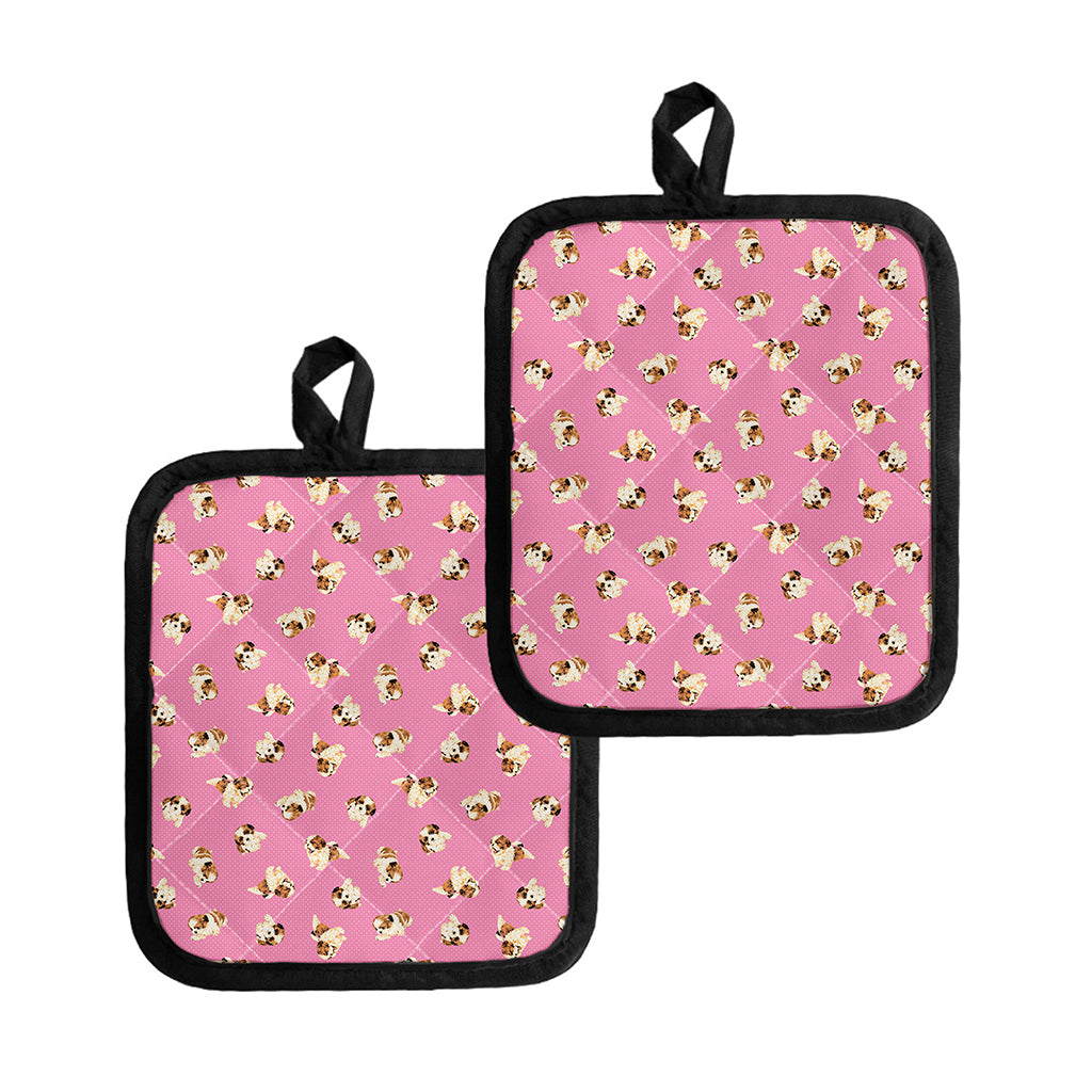 Cute Shih Tzu Pattern Print Pot Holders