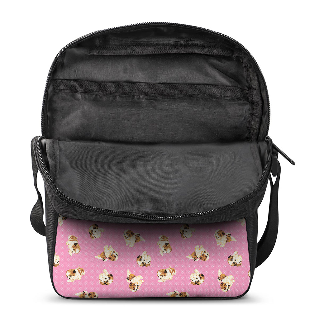 Cute Shih Tzu Pattern Print Rectangular Crossbody Bag