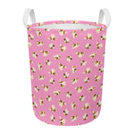 Cute Shih Tzu Pattern Print Round Laundry Basket