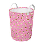 Cute Shih Tzu Pattern Print Round Laundry Basket