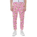 Cute Shih Tzu Pattern Print Scuba Joggers