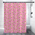 Cute Shih Tzu Pattern Print Shower Curtain