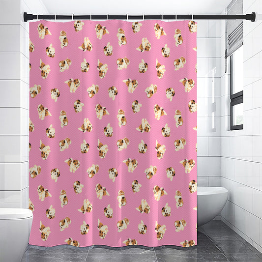 Cute Shih Tzu Pattern Print Shower Curtain