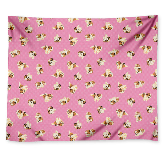 Cute Shih Tzu Pattern Print Tapestry