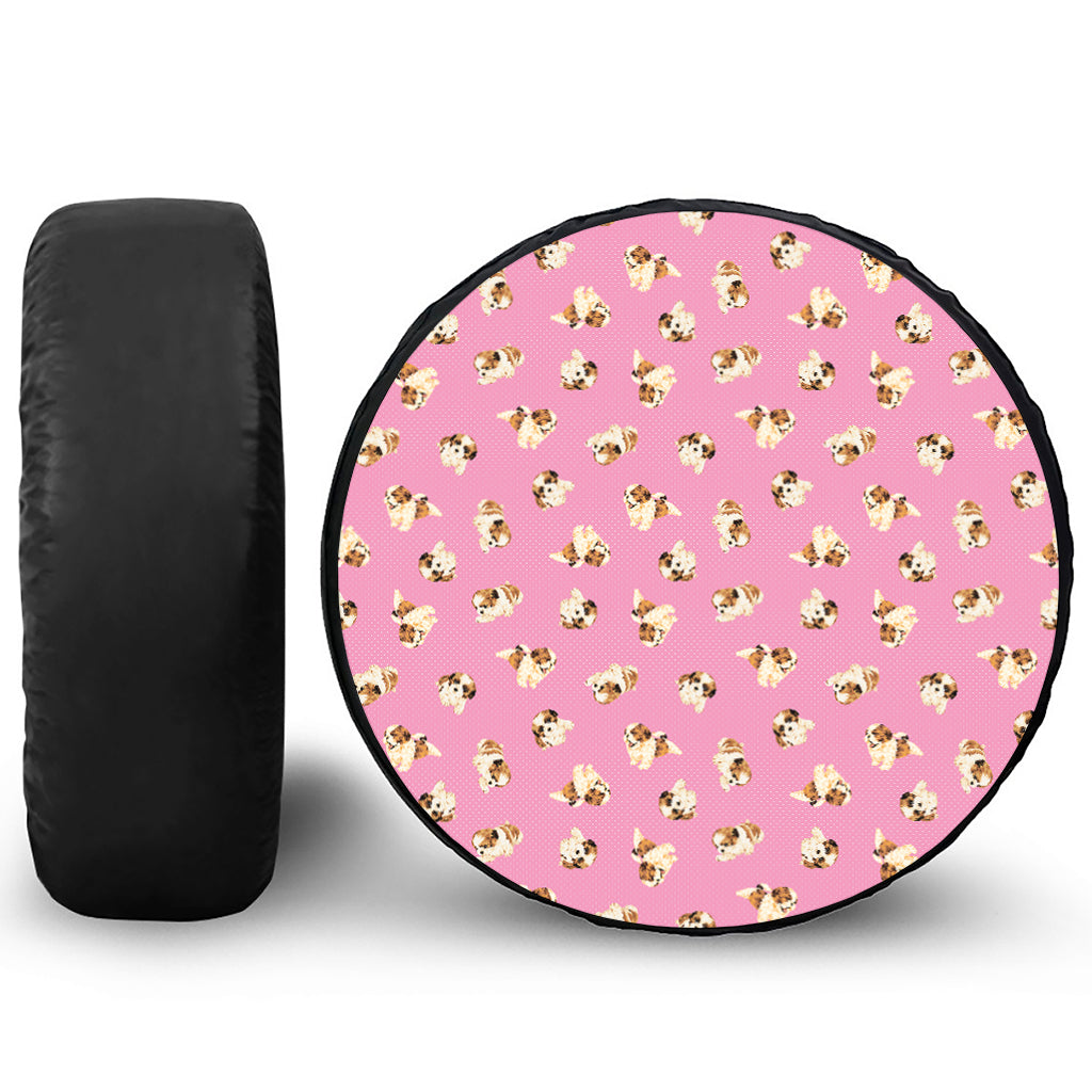 Cute Shih Tzu Pattern Print Tire Cover