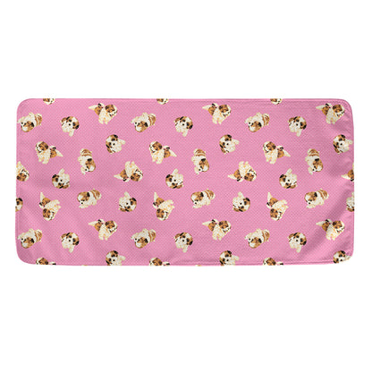 Cute Shih Tzu Pattern Print Towel