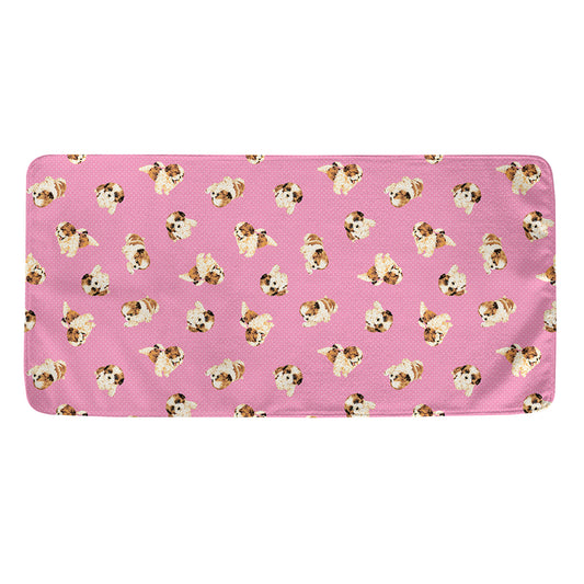 Cute Shih Tzu Pattern Print Towel