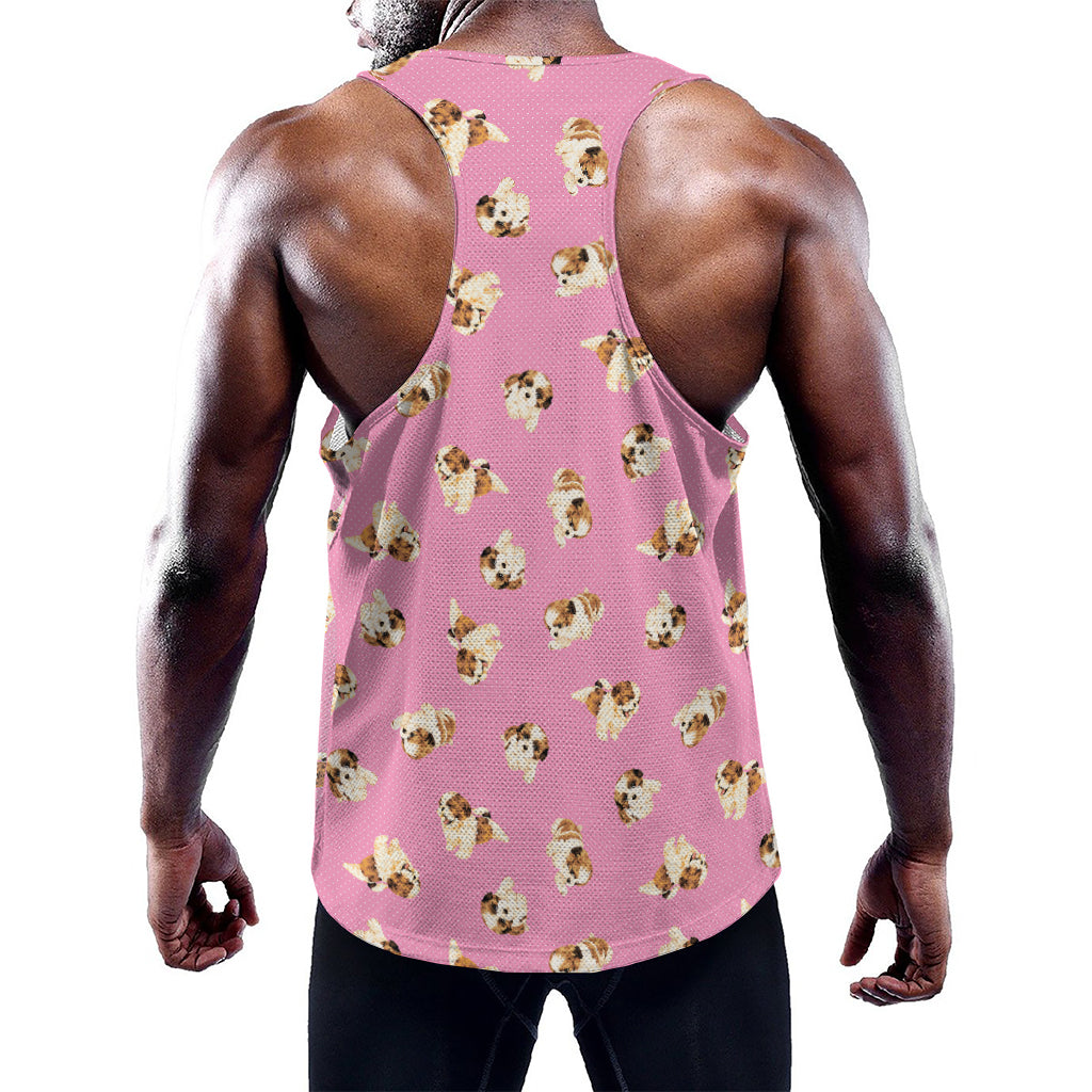 Cute Shih Tzu Pattern Print Training Tank Top