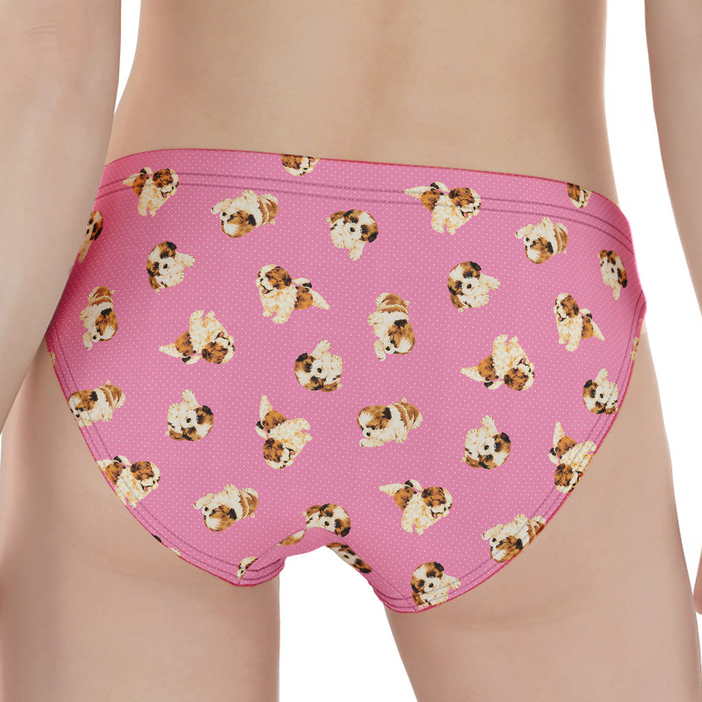 Cute Shih Tzu Pattern Print Women's Panties