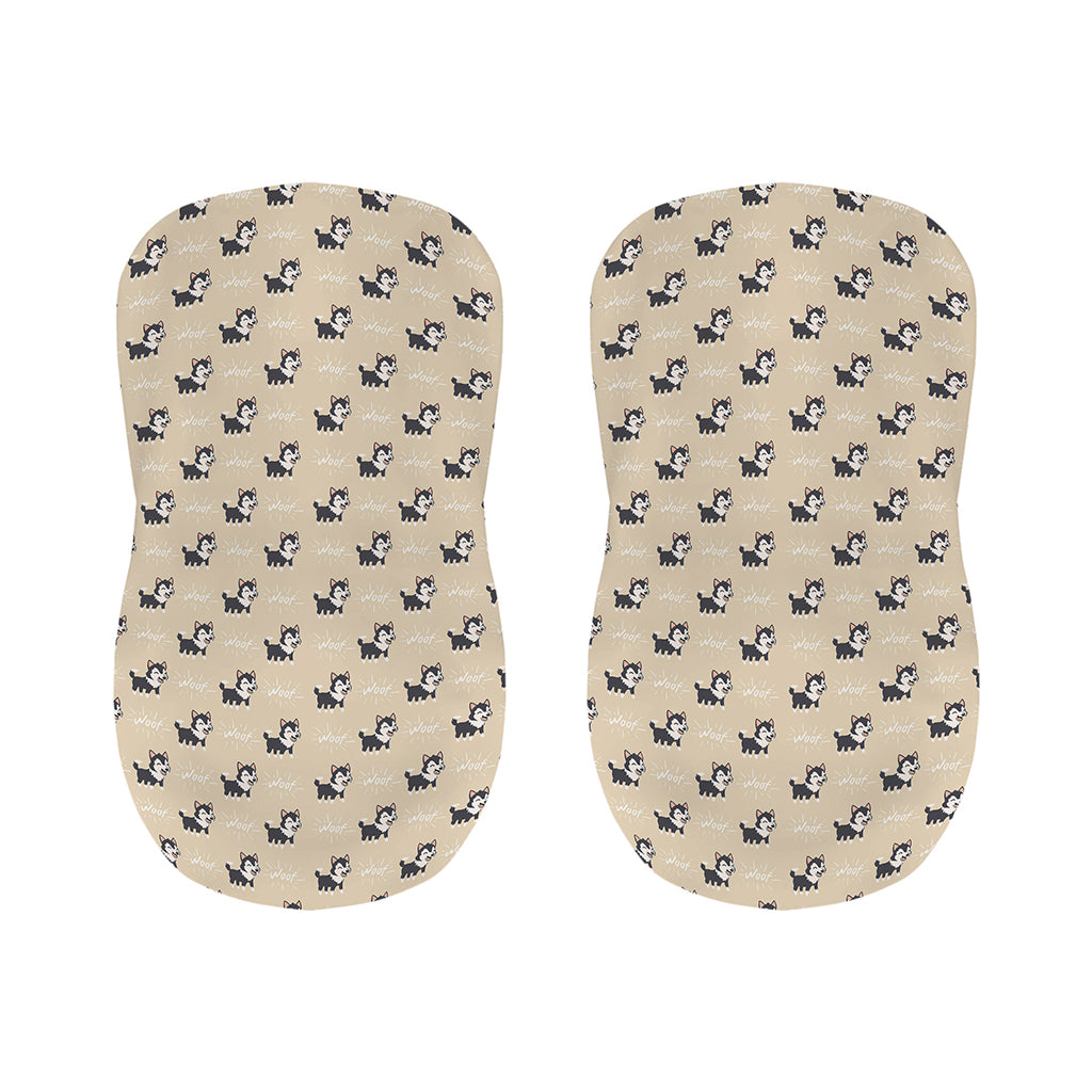 Cute Siberian Husky Pattern Print Bar Stool Covers