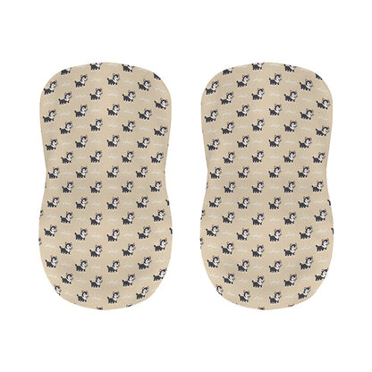 Cute Siberian Husky Pattern Print Bar Stool Covers