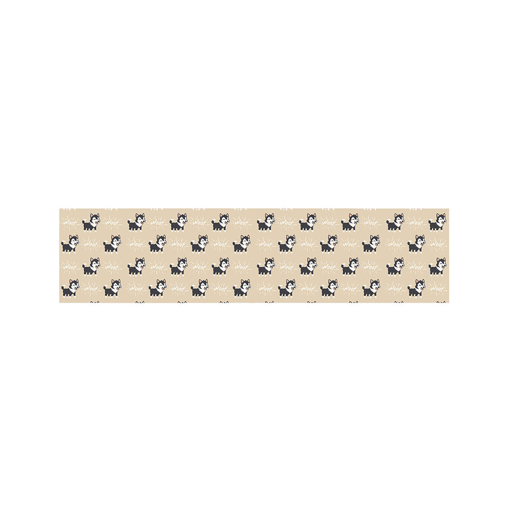 Cute Siberian Husky Pattern Print Bed Runner