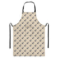 Cute Siberian Husky Pattern Print Bib Apron With Pocket