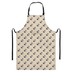 Cute Siberian Husky Pattern Print Bib Apron With Pocket