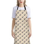 Cute Siberian Husky Pattern Print Bib Apron With Pocket