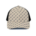 Cute Siberian Husky Pattern Print Black Mesh Trucker Hat