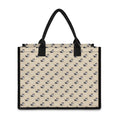 Cute Siberian Husky Pattern Print Canvas Tote Bag