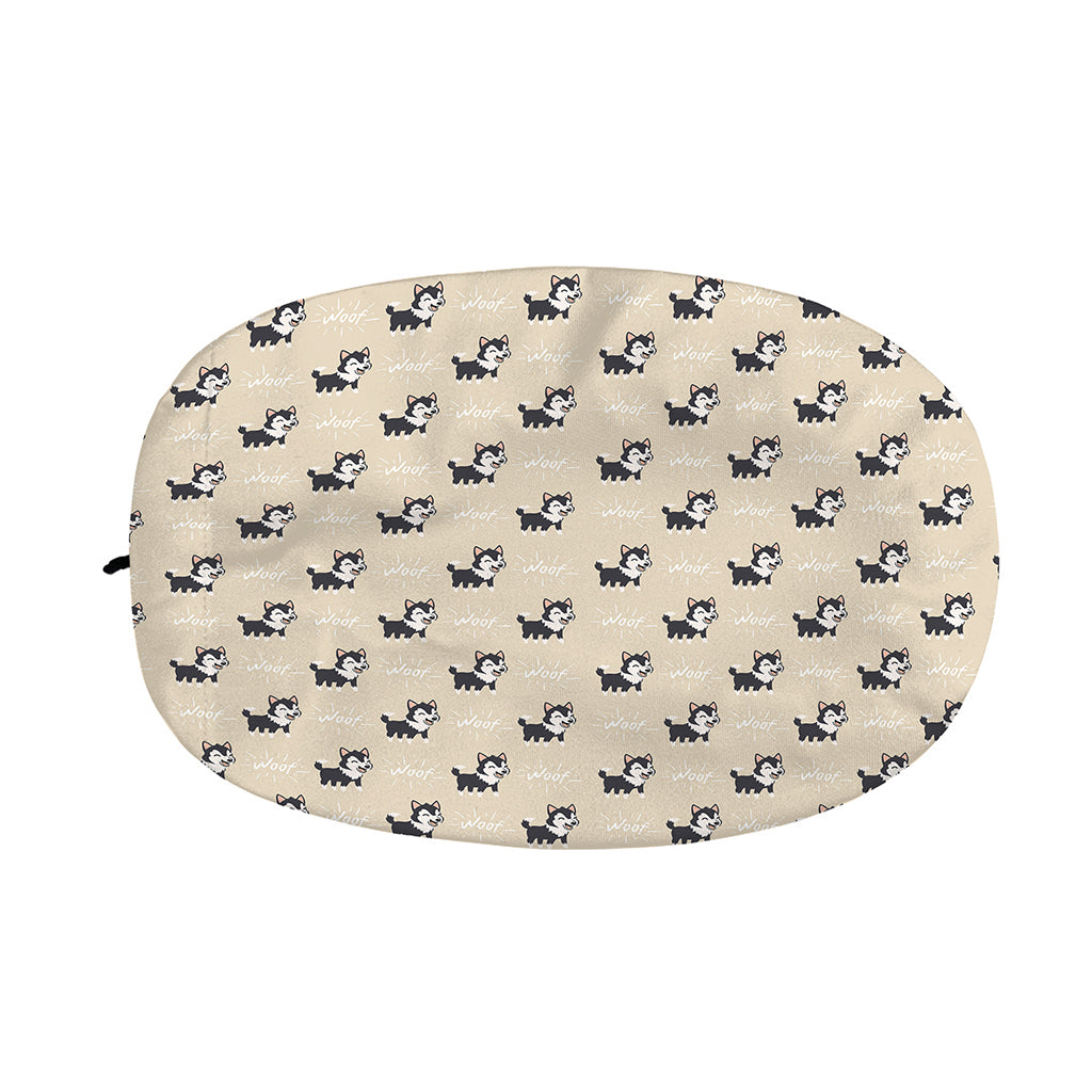 Cute Siberian Husky Pattern Print Car Side Mirror Covers