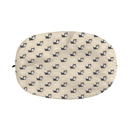 Cute Siberian Husky Pattern Print Car Side Mirror Covers