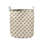 Cute Siberian Husky Pattern Print Collapsible Laundry Basket