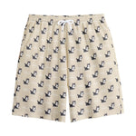 Cute Siberian Husky Pattern Print Cotton Shorts