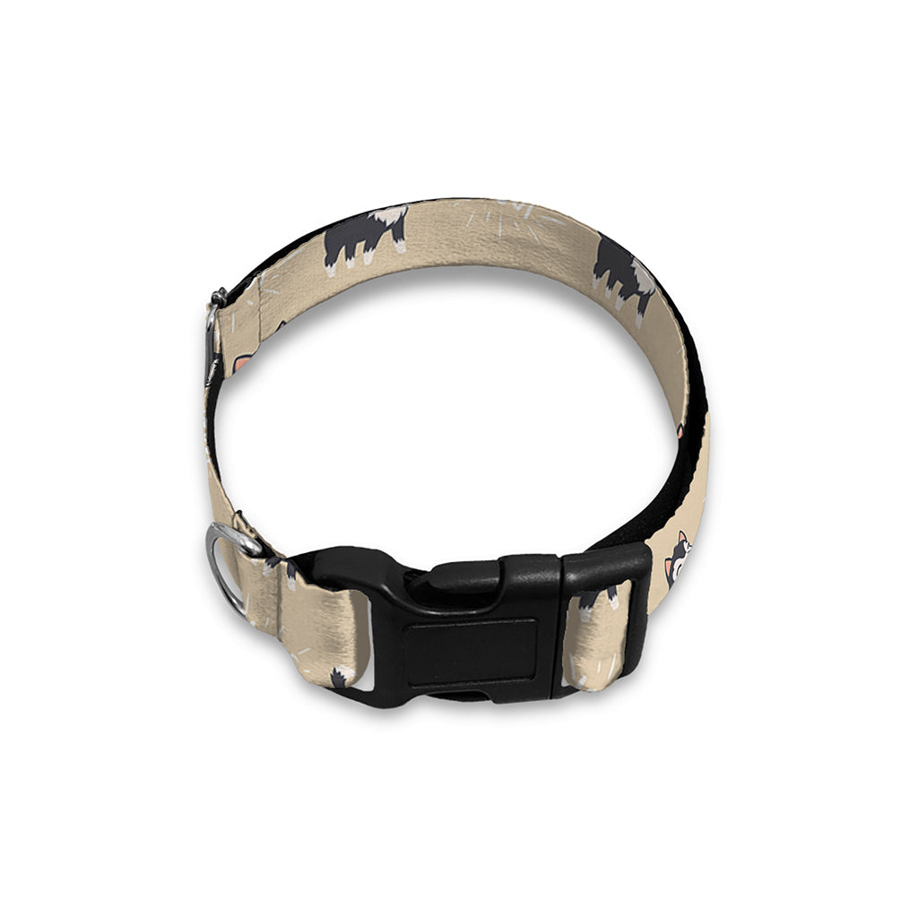 Cute Siberian Husky Pattern Print Dog Collar