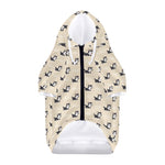 Cute Siberian Husky Pattern Print Dog Zip Up Hoodie