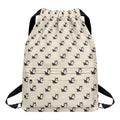 Cute Siberian Husky Pattern Print Drawstring Backpack