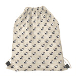 Cute Siberian Husky Pattern Print Drawstring Bag