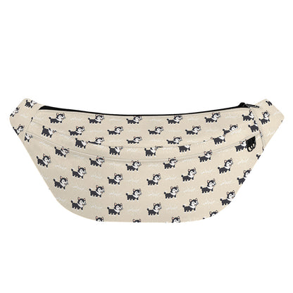 Cute Siberian Husky Pattern Print Fanny Pack