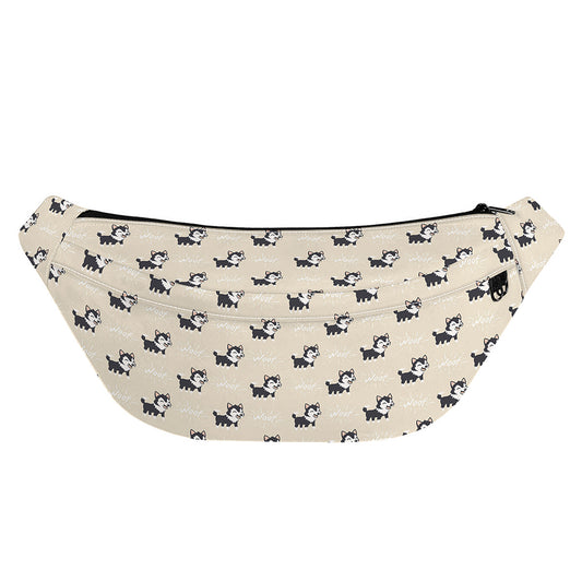Cute Siberian Husky Pattern Print Fanny Pack