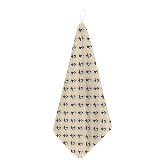 Cute Siberian Husky Pattern Print Hand Towel