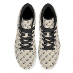 Cute Siberian Husky Pattern Print High Top Leather Sneakers