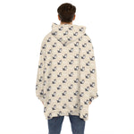 Cute Siberian Husky Pattern Print Hoodie Blanket