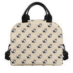 Cute Siberian Husky Pattern Print Insulated Lunch Bag