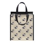 Cute Siberian Husky Pattern Print Insulated Lunch Tote