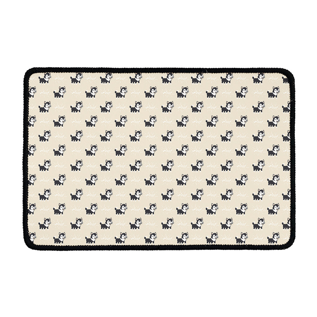 Cute Siberian Husky Pattern Print Kitchen Mat