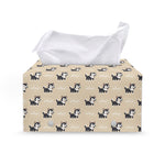 Cute Siberian Husky Pattern Print Leather Tissue Box Cover