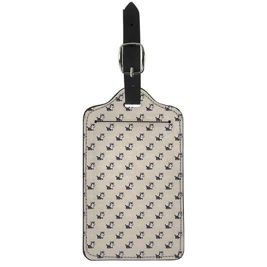 Cute Siberian Husky Pattern Print Luggage Tag