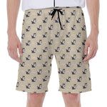 Cute Siberian Husky Pattern Print Men's Beach Shorts