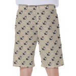 Cute Siberian Husky Pattern Print Men's Beach Shorts