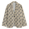 Cute Siberian Husky Pattern Print Men's Blazer