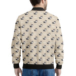Cute Siberian Husky Pattern Print Men's Bomber Jacket