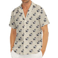 Cute Siberian Husky Pattern Print Men's Deep V-Neck Shirt