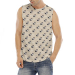 Cute Siberian Husky Pattern Print Men's Fitness Tank Top