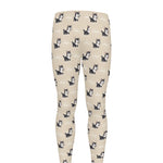 Cute Siberian Husky Pattern Print Men's leggings