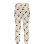 Cute Siberian Husky Pattern Print Men's leggings