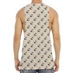 Cute Siberian Husky Pattern Print Men's Muscle Tank Top