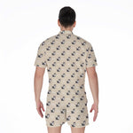 Cute Siberian Husky Pattern Print Men's Rompers